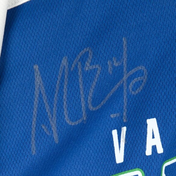 Vancouver Canucks Jersey Mens Medium Burrows 14 Signed Blue Green NHL Hockey - Picture 3 of 7